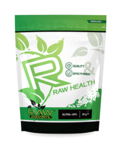 Buy rawpowders Alpha-GPC Powder 25 grams nootropics supplement on sale