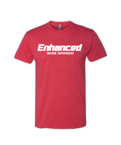 Buy Become Superhuman Tee Red - M by Enhanced Labs