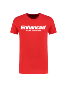 Buy Become Superhuman V-Neck Red - 2XL by Enhanced Labs